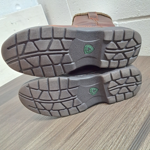 Ariat Fur Lined Western Boots In Women's Size 8 B Brown Leather Comfort Boots - Picture 6 of 8